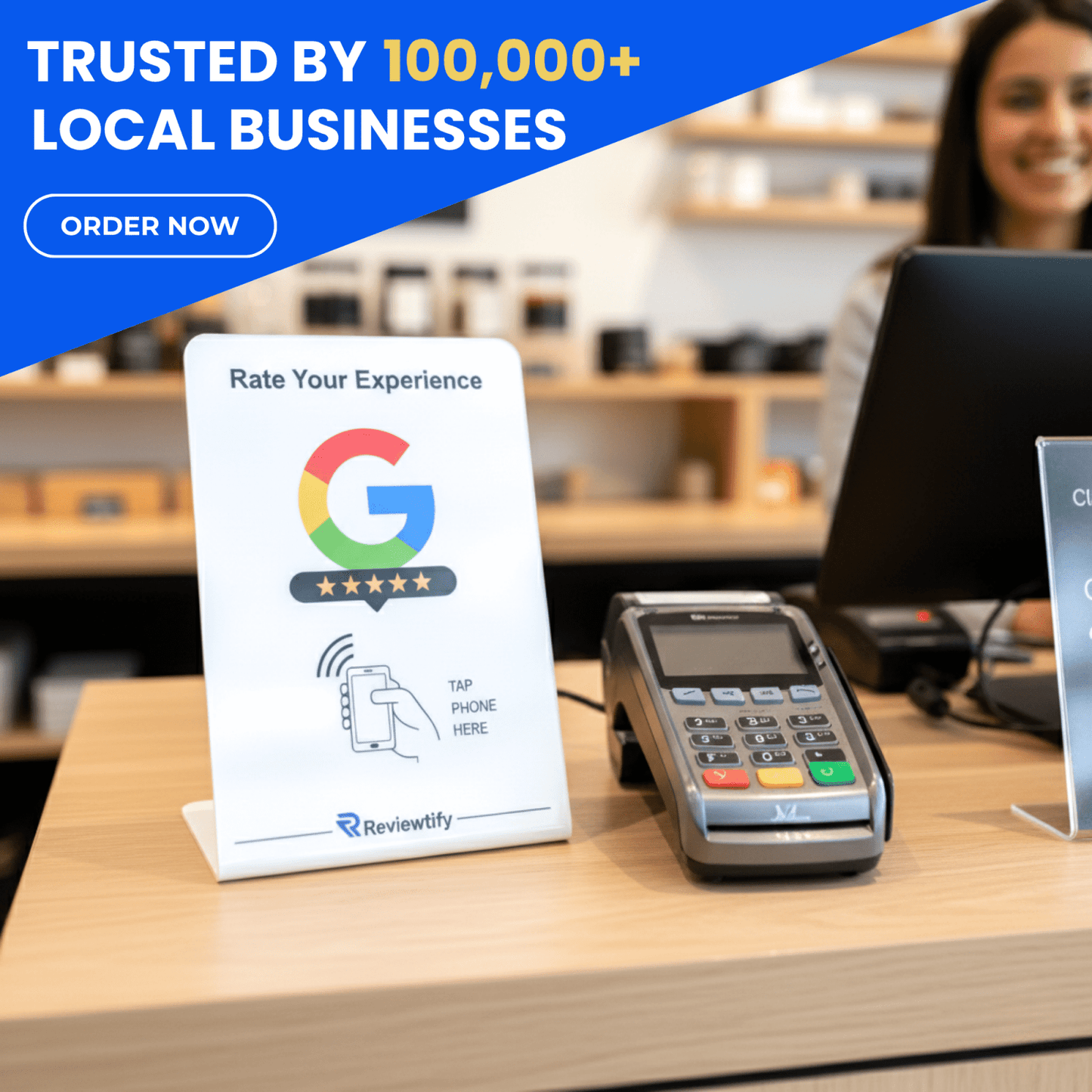 Reviewtify™ NFC Google Review Stand Reviewtify