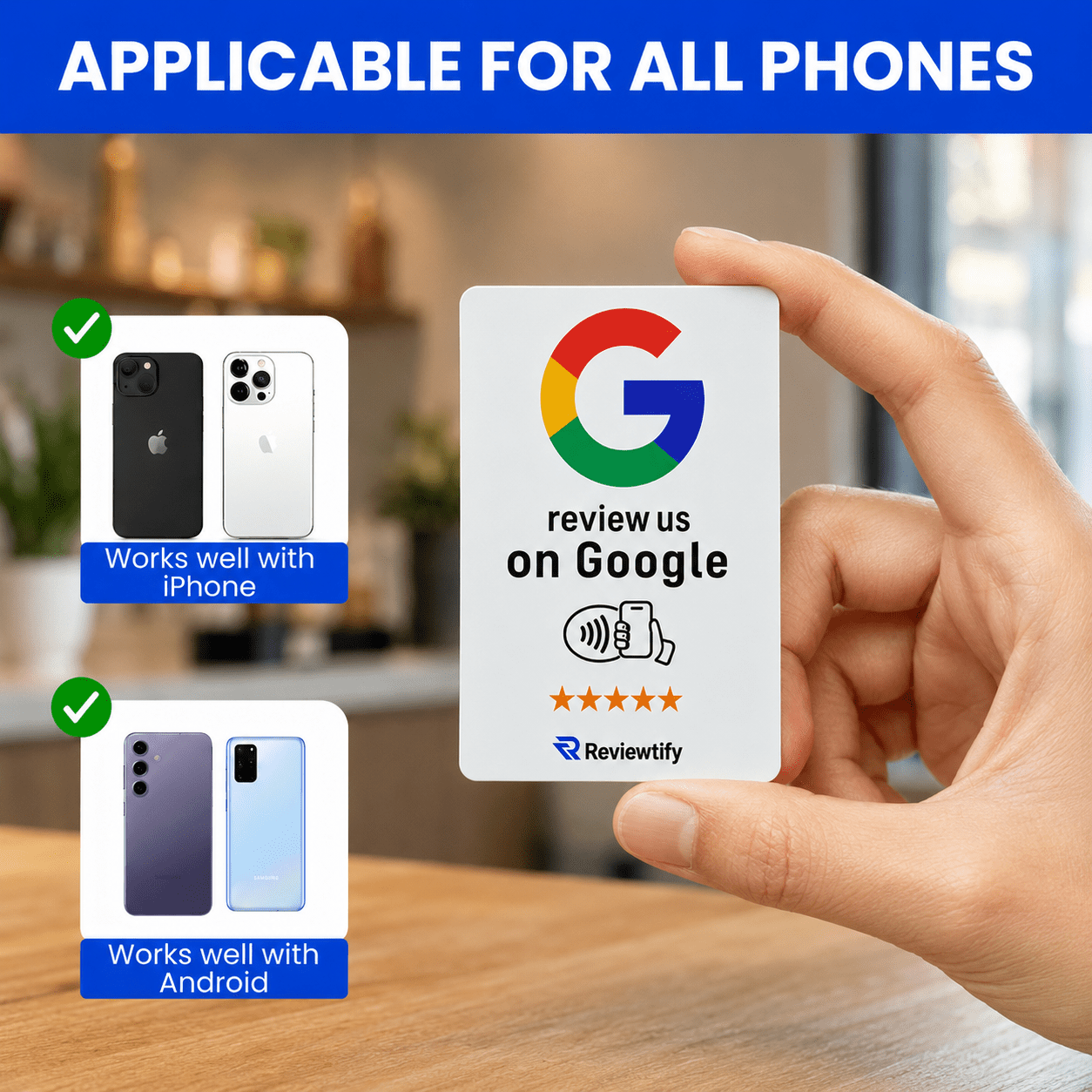 Reviewtify™ NFC Google Review Card Reviewtify
