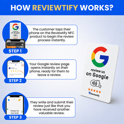 Reviewtify™ NFC Google Review Card Reviewtify