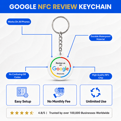 Reviewtify™ NFC Google Review Keychain Reviewtify