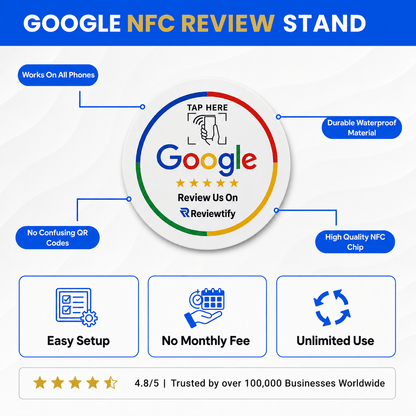Reviewtify™ NFC Google Review Plaque Reviewtify