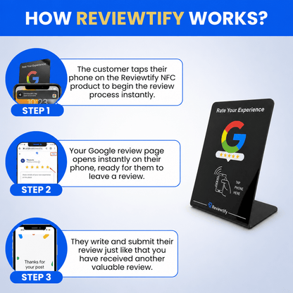 Reviewtify™ NFC Google Review Stand Reviewtify