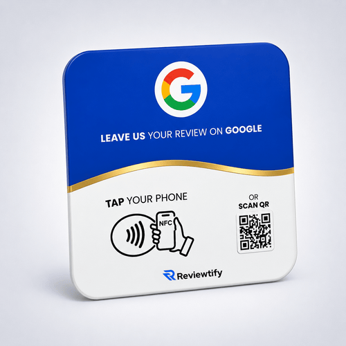 Reviewtify™ NFC+QR Google Review Plate Reviewtify