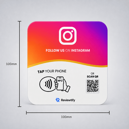 Reviewtify™ NFC+QR Instagram Plate Reviewtify